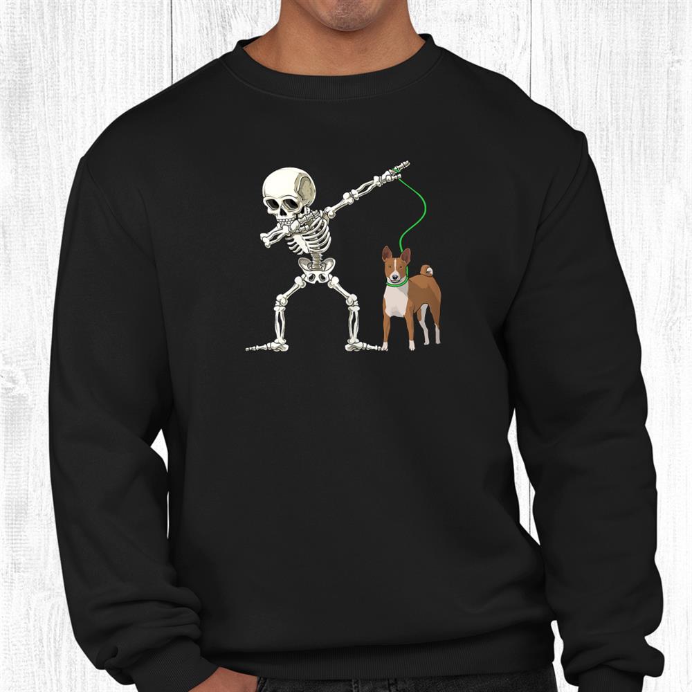 Spooky Scary Dabbing Skeleton Dab Basenji Dog Halloween Shirt Spooky Scary Dabbing Skeleton Dab Basenji Dog Halloween Shirt