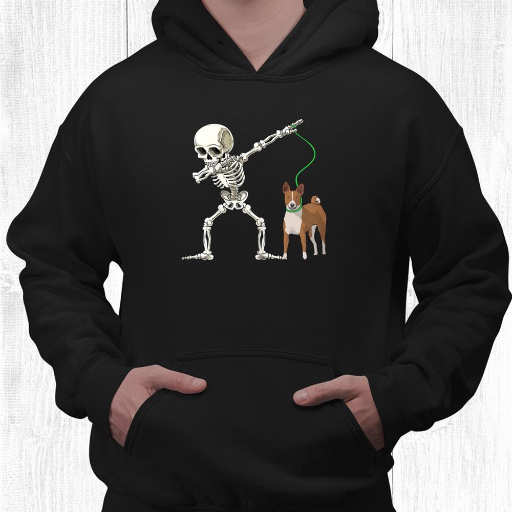 Spooky Scary Dabbing Skeleton Dab Basenji Dog Halloween Shirt Spooky Scary Dabbing Skeleton Dab Basenji Dog Halloween Shirt