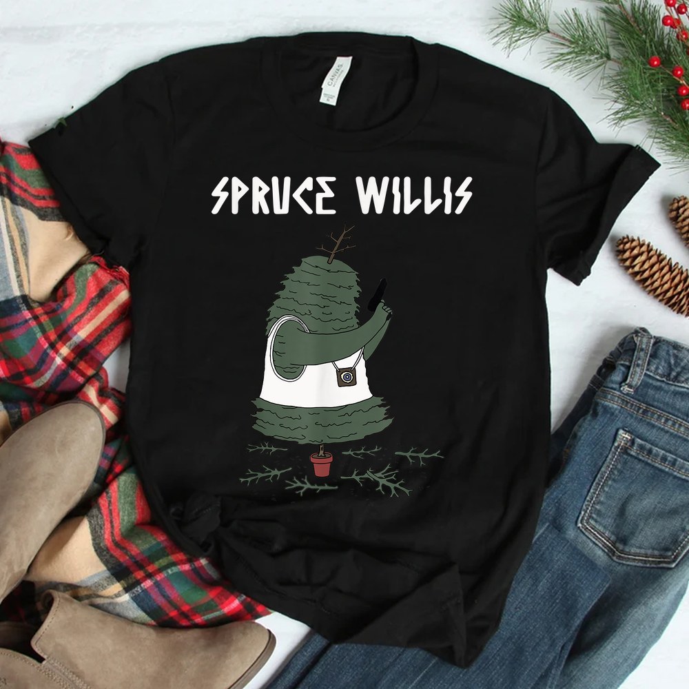 Spruce Willis Apparel Merry Christmas Tree Spy Shirt Spruce Willis Apparel Merry Christmas Tree Spy Shirt