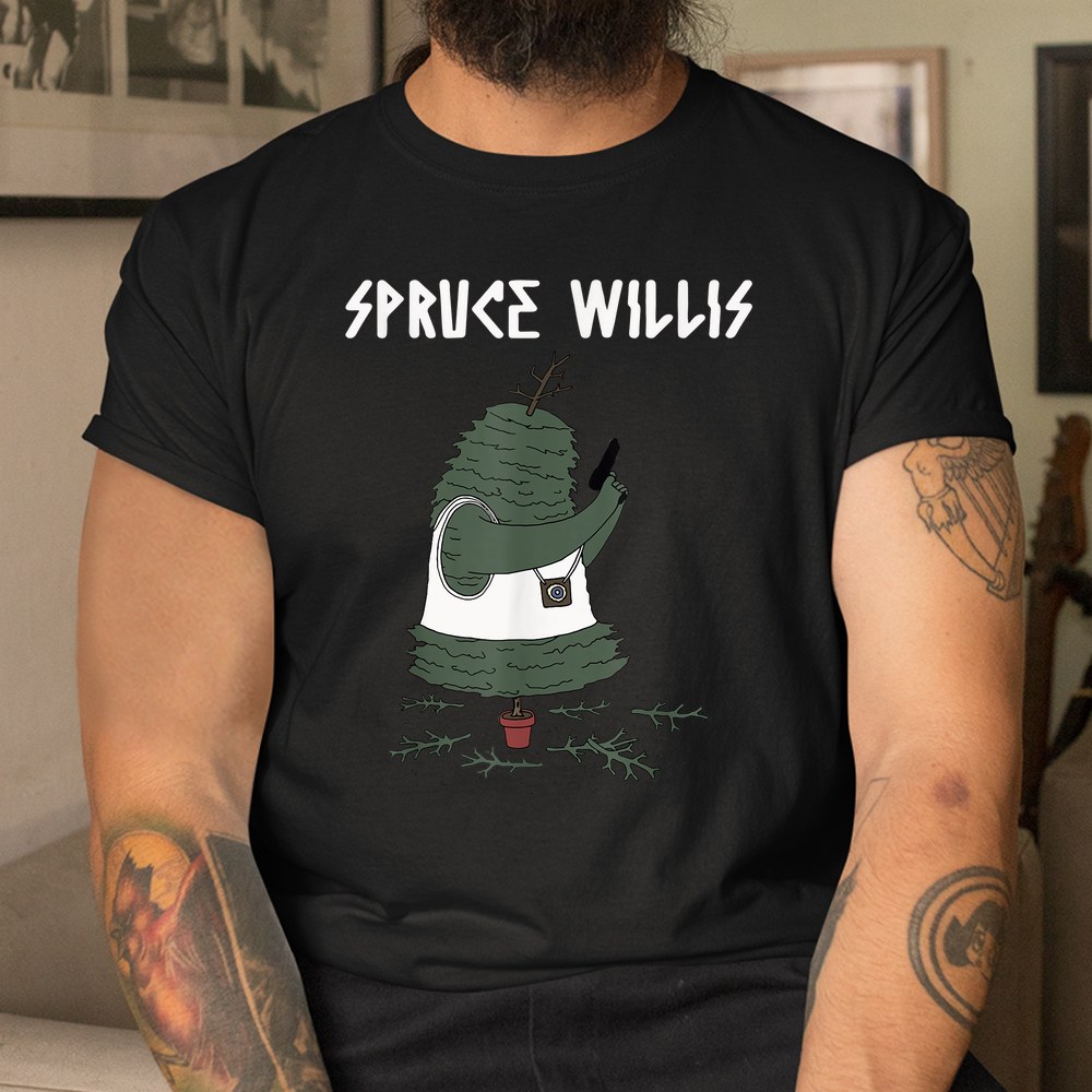 Spruce Willis Apparel Merry Christmas Tree Spy Shirt Spruce Willis Apparel Merry Christmas Tree Spy Shirt