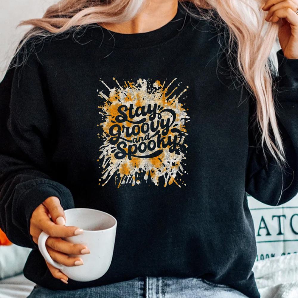 Stay Groovy Spooky Vibe Tie Dye Hippie Halloween Shirt Stay Groovy Spooky Vibe Tie Dye Hippie Halloween Shirt