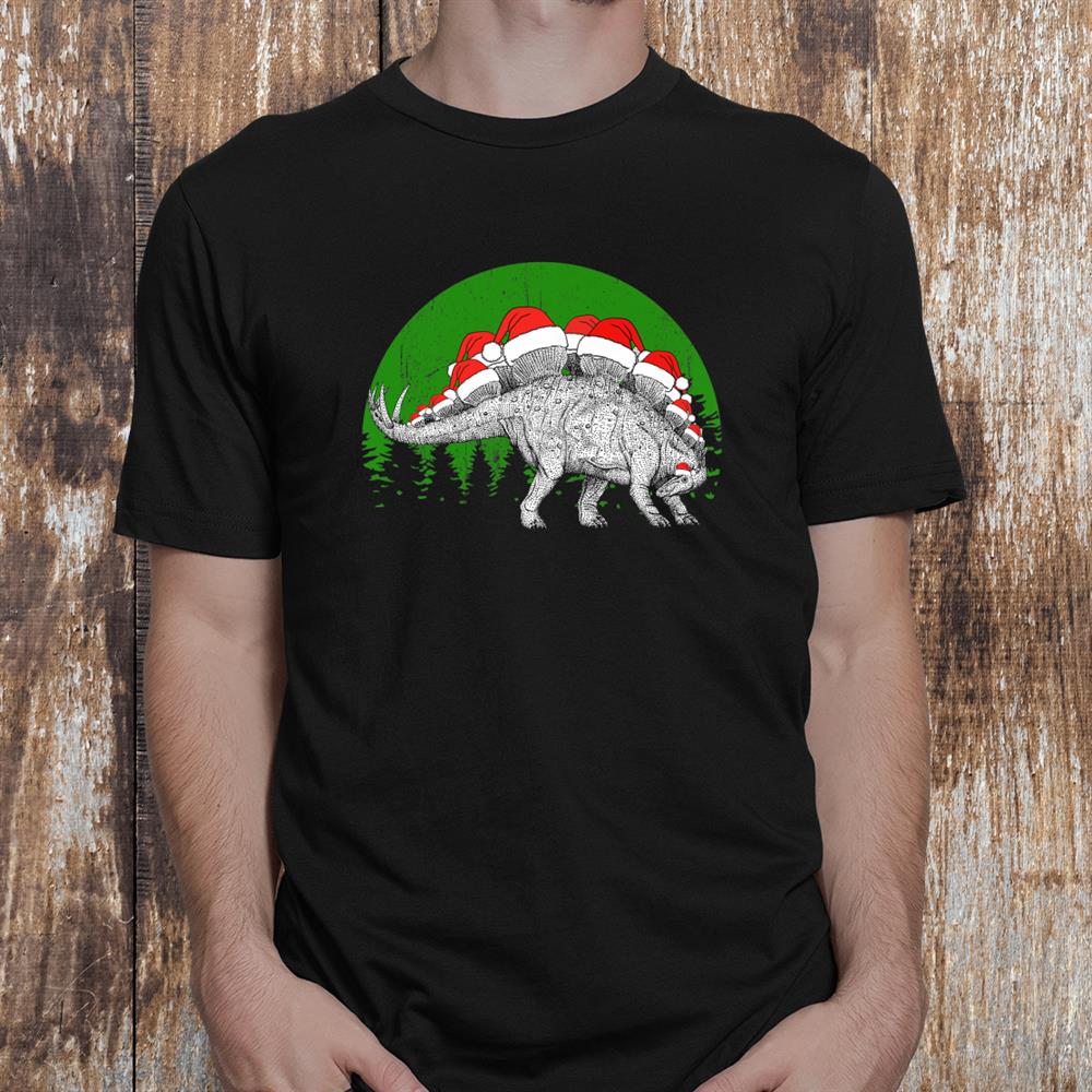 Stegosaurus Dinosaur Santa Hat Christmas Costume Shirt Stegosaurus Dinosaur Santa Hat Christmas Costume Shirt