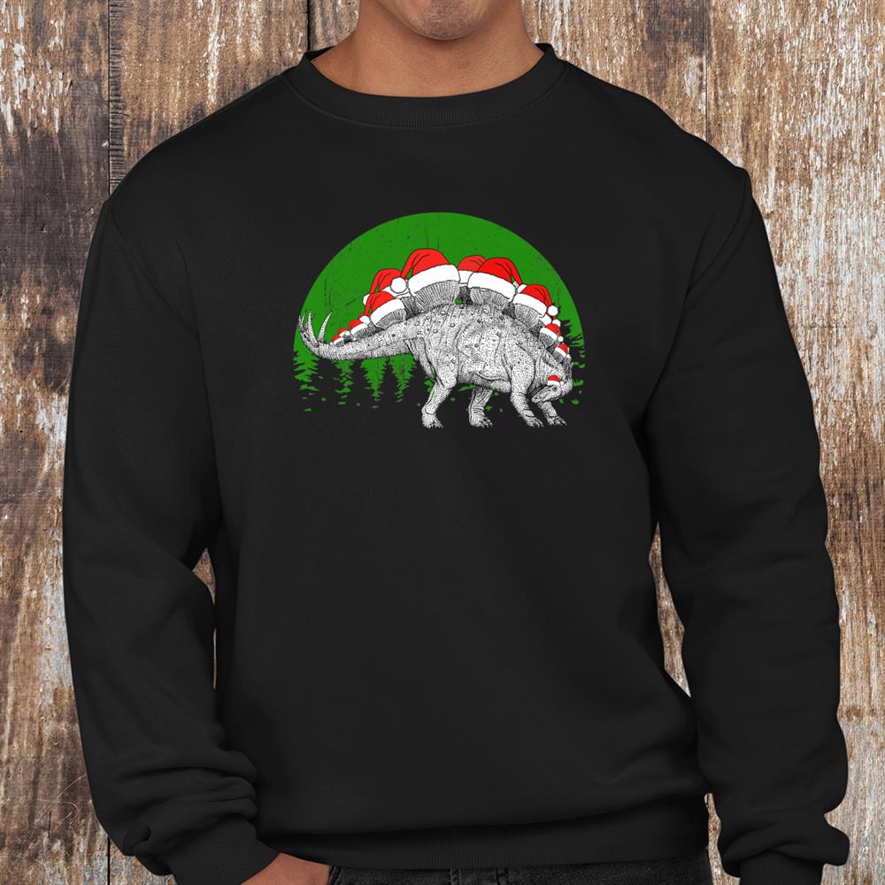 Stegosaurus Dinosaur Santa Hat Christmas Costume Shirt Stegosaurus Dinosaur Santa Hat Christmas Costume Shirt