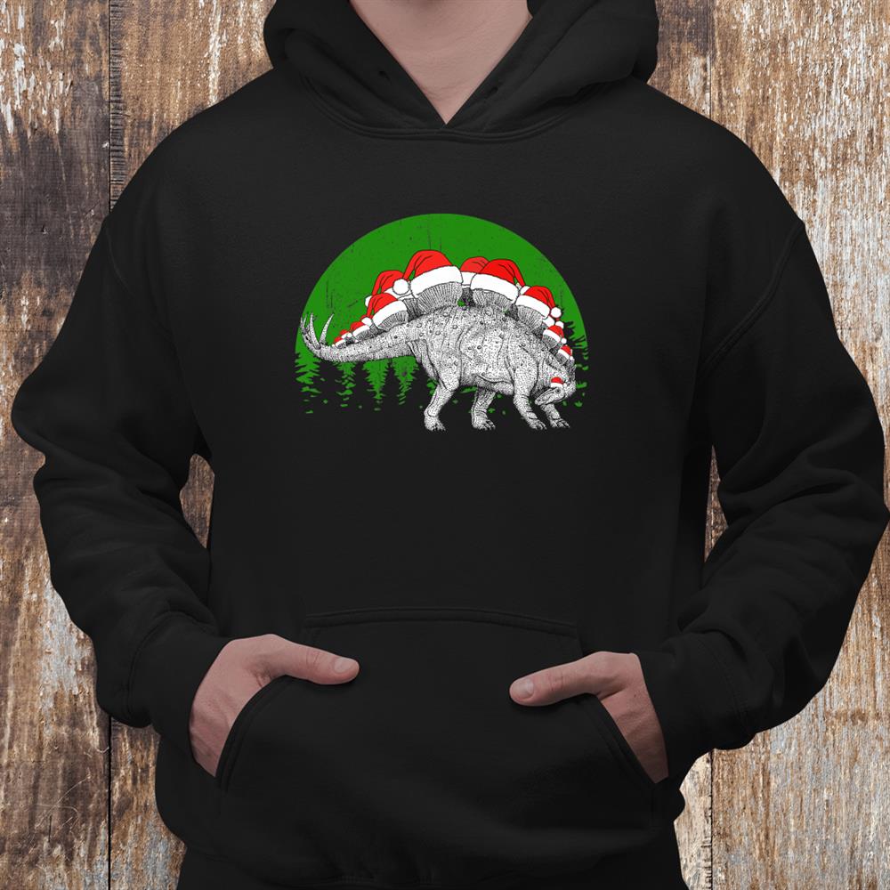 Stegosaurus Dinosaur Santa Hat Christmas Costume Shirt Stegosaurus Dinosaur Santa Hat Christmas Costume Shirt