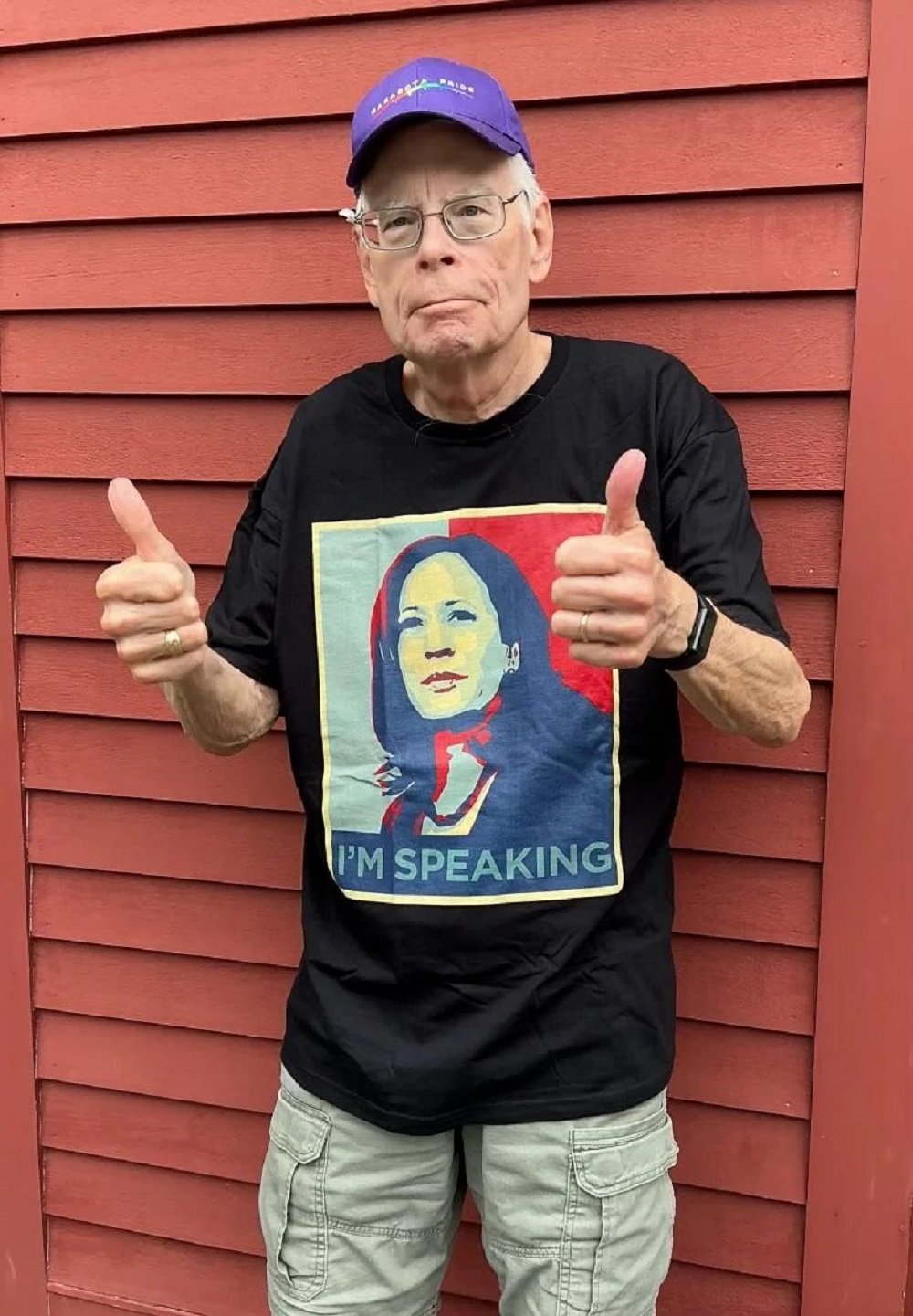 Stephen King wore Kamala Harris I’m Speaking Shirt