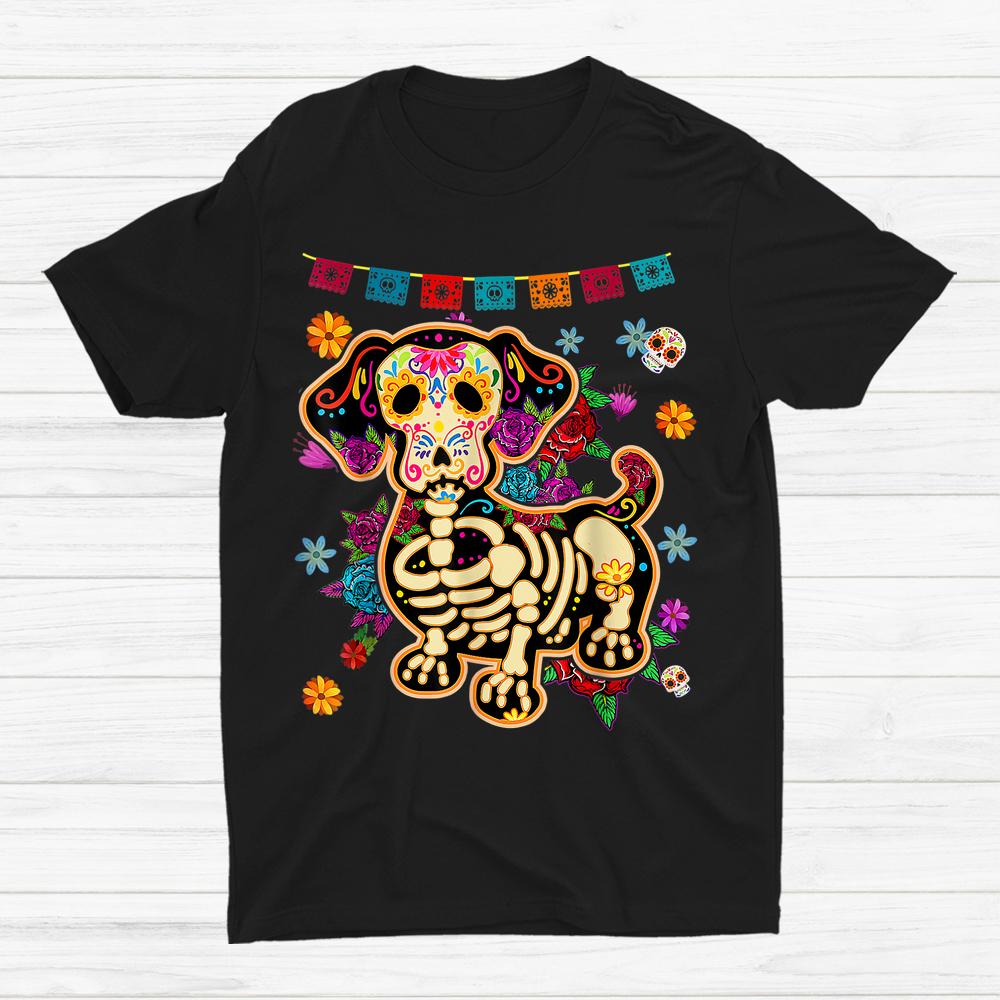 Sugar Skull Mexican Dachshund Bone Halloween Day Of Dead Shirt Sugar Skull Mexican Dachshund Bone Halloween Day Of Dead Shirt
