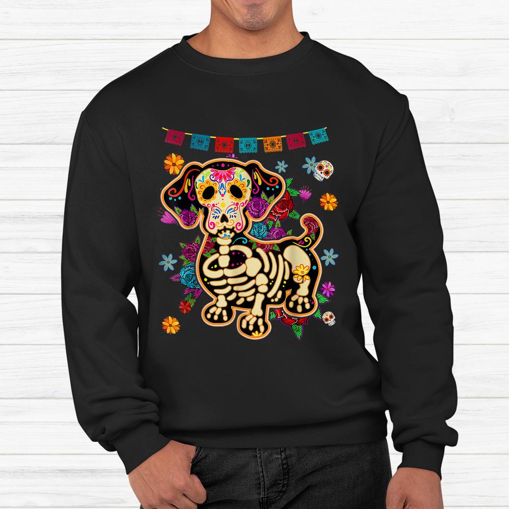 Sugar Skull Mexican Dachshund Bone Halloween Day Of Dead Shirt Sugar Skull Mexican Dachshund Bone Halloween Day Of Dead Shirt