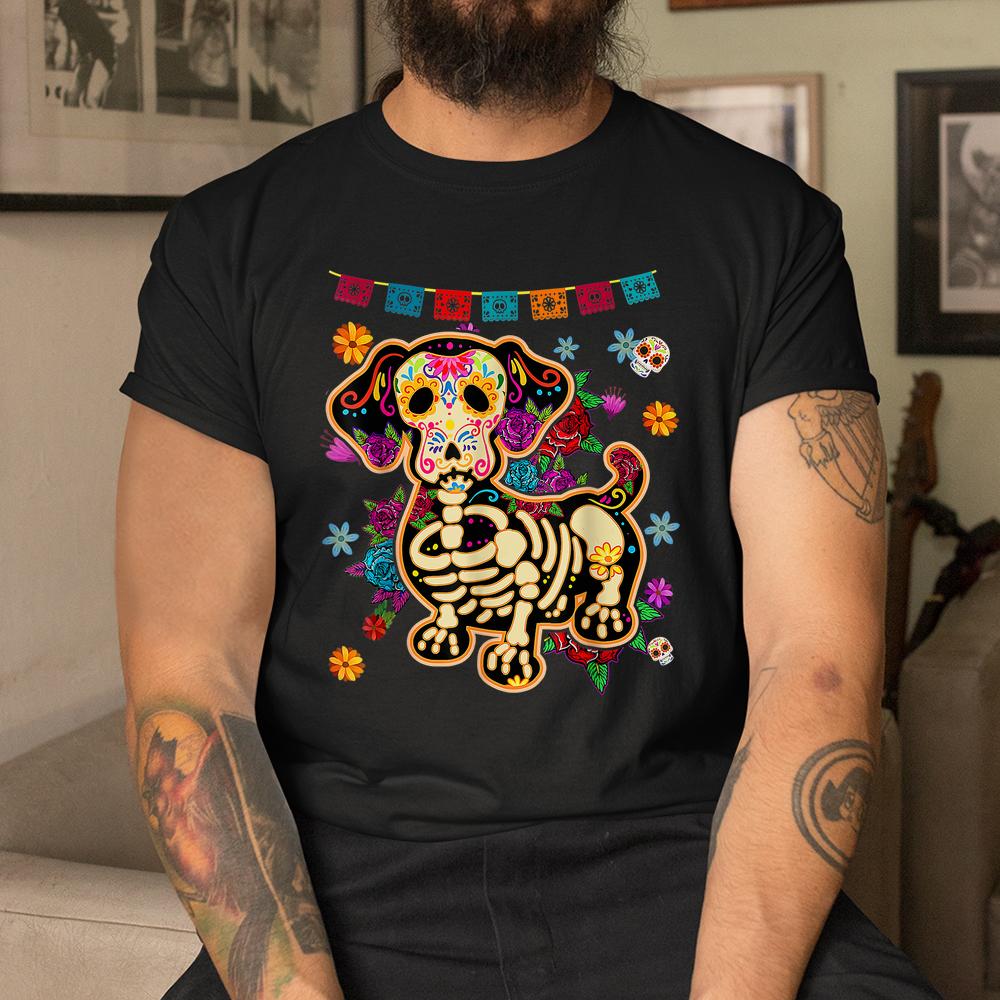 Sugar Skull Mexican Dachshund Bone Halloween Day Of Dead Shirt Sugar Skull Mexican Dachshund Bone Halloween Day Of Dead Shirt