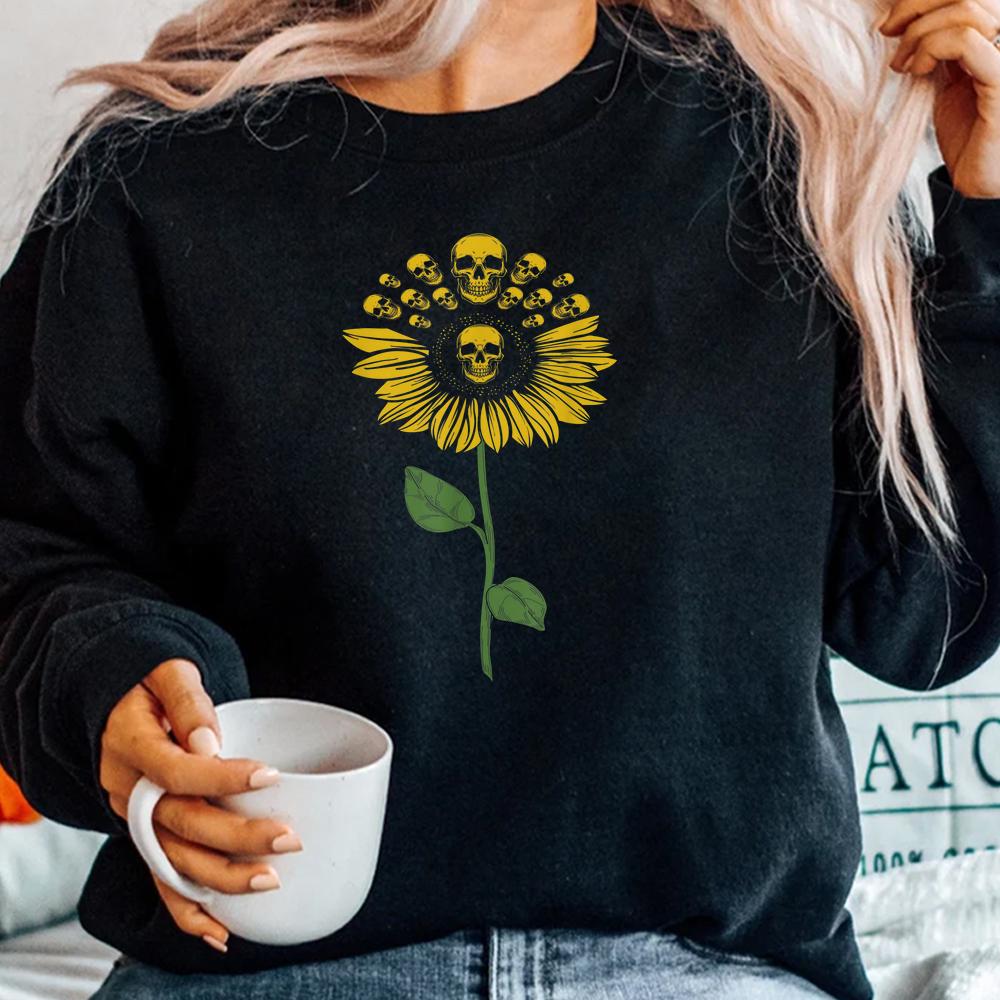 Sunflower Skull Halloween Shirt Sunflower Skull Halloween Shirt