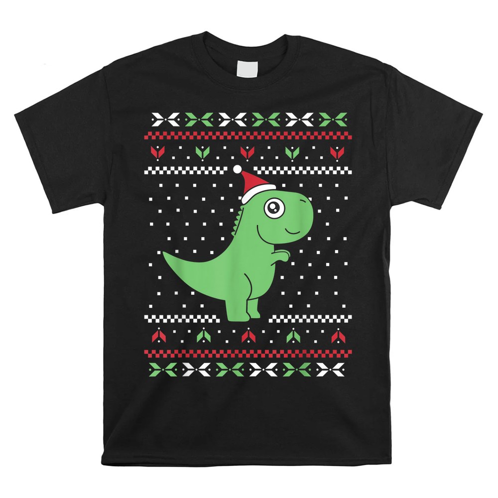 T-rex Dinosaur Santa Claus Hat Ugly Christmas Sweater Meme Shirt T-rex Dinosaur Santa Claus Hat Ugly Christmas Sweater Meme Shirt