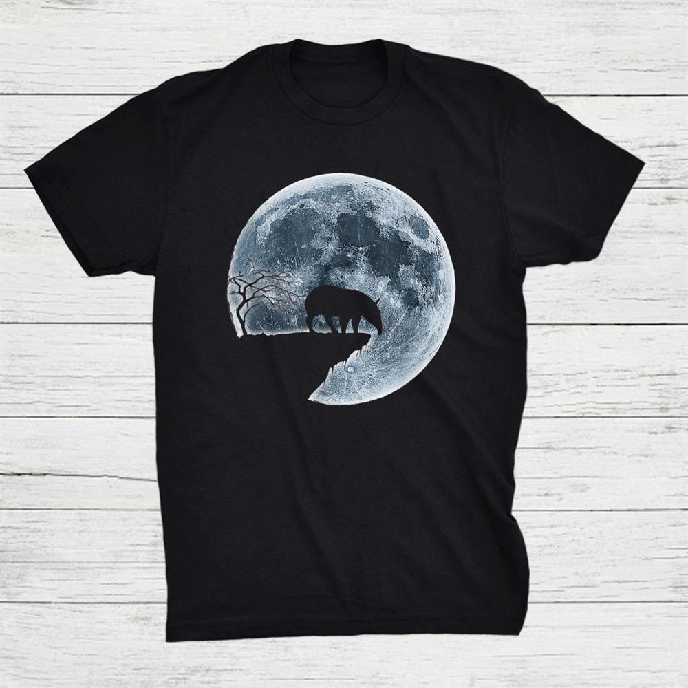 Tapir Halloween Moon Silhouette Creepy Shirt Tapir Halloween Moon Silhouette Creepy Shirt