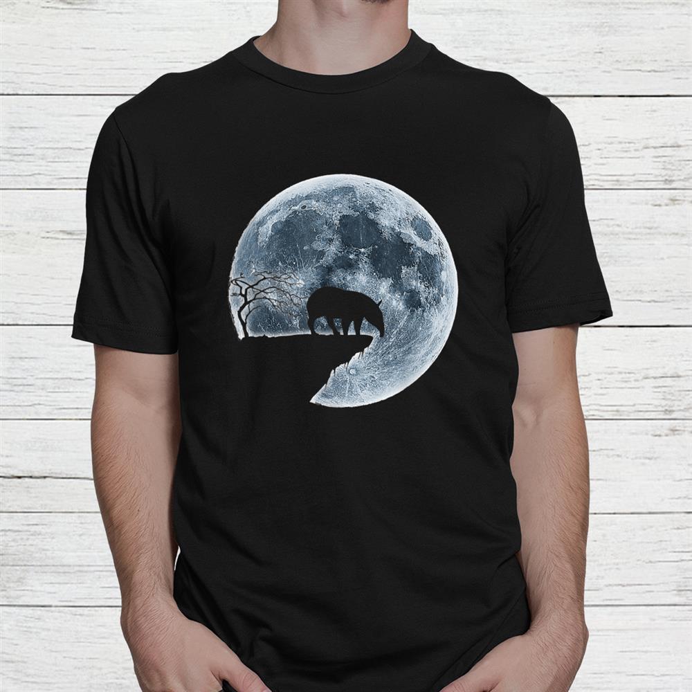 Tapir Halloween Moon Silhouette Creepy Shirt Tapir Halloween Moon Silhouette Creepy Shirt