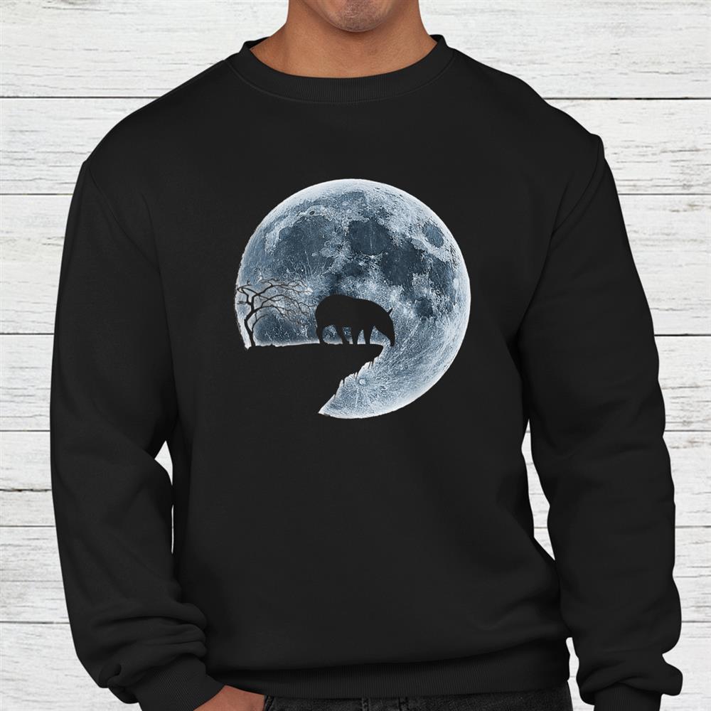 Tapir Halloween Moon Silhouette Creepy Shirt Tapir Halloween Moon Silhouette Creepy Shirt