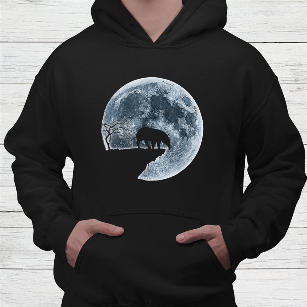Tapir Halloween Moon Silhouette Creepy Shirt Tapir Halloween Moon Silhouette Creepy Shirt