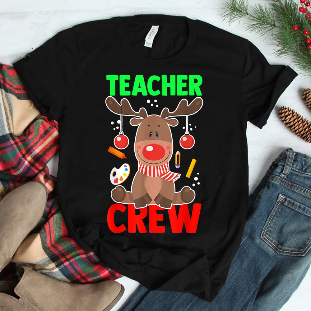 Teacher Crew Official Team Outfit Christmas Teacher Shirt Teacher Crew Official Team Outfit Christmas Teacher Shirt