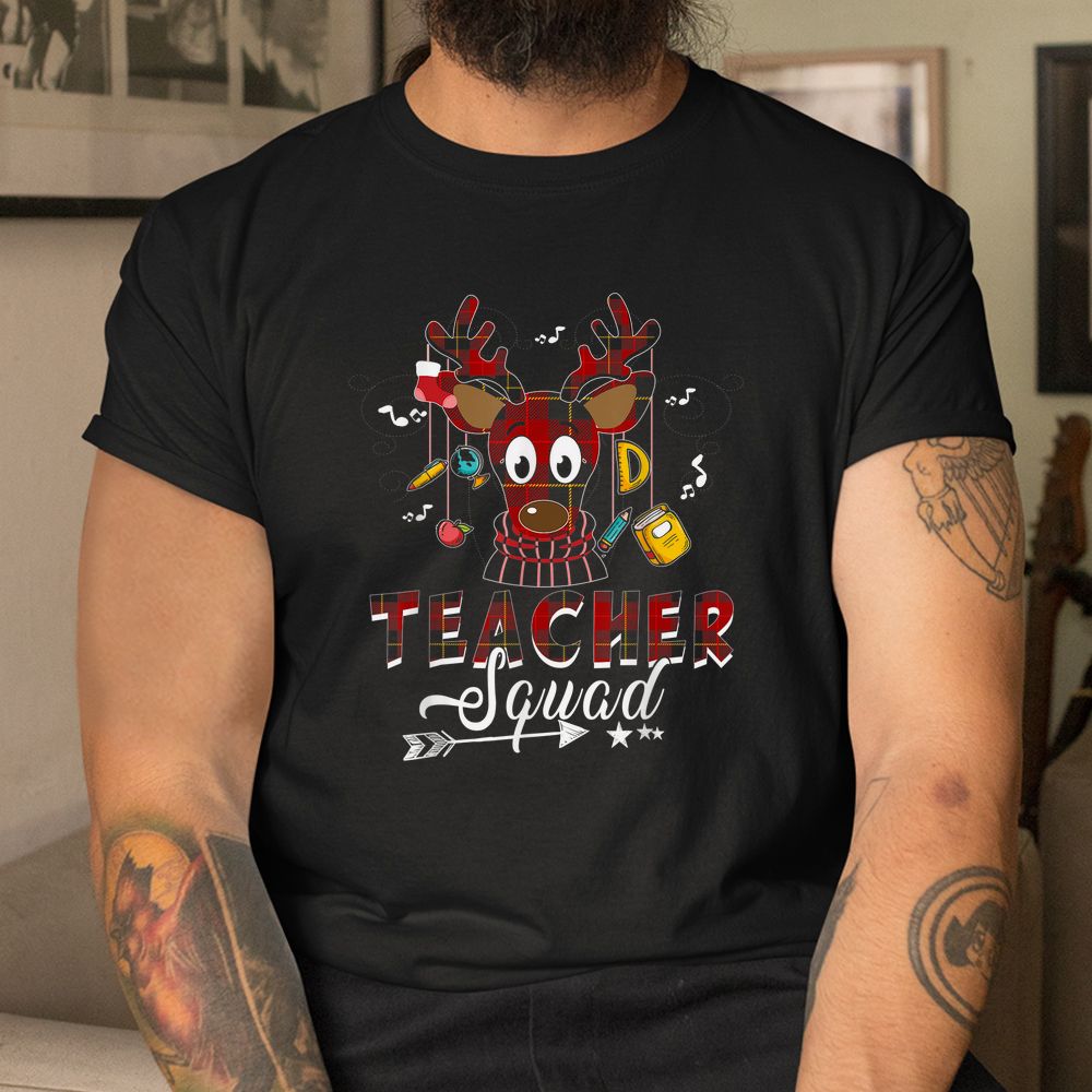 Teacher Squad Red Plaid Buffalo Reindeer Christmas Shirt Teacher Squad Red Plaid Buffalo Reindeer Christmas Shirt