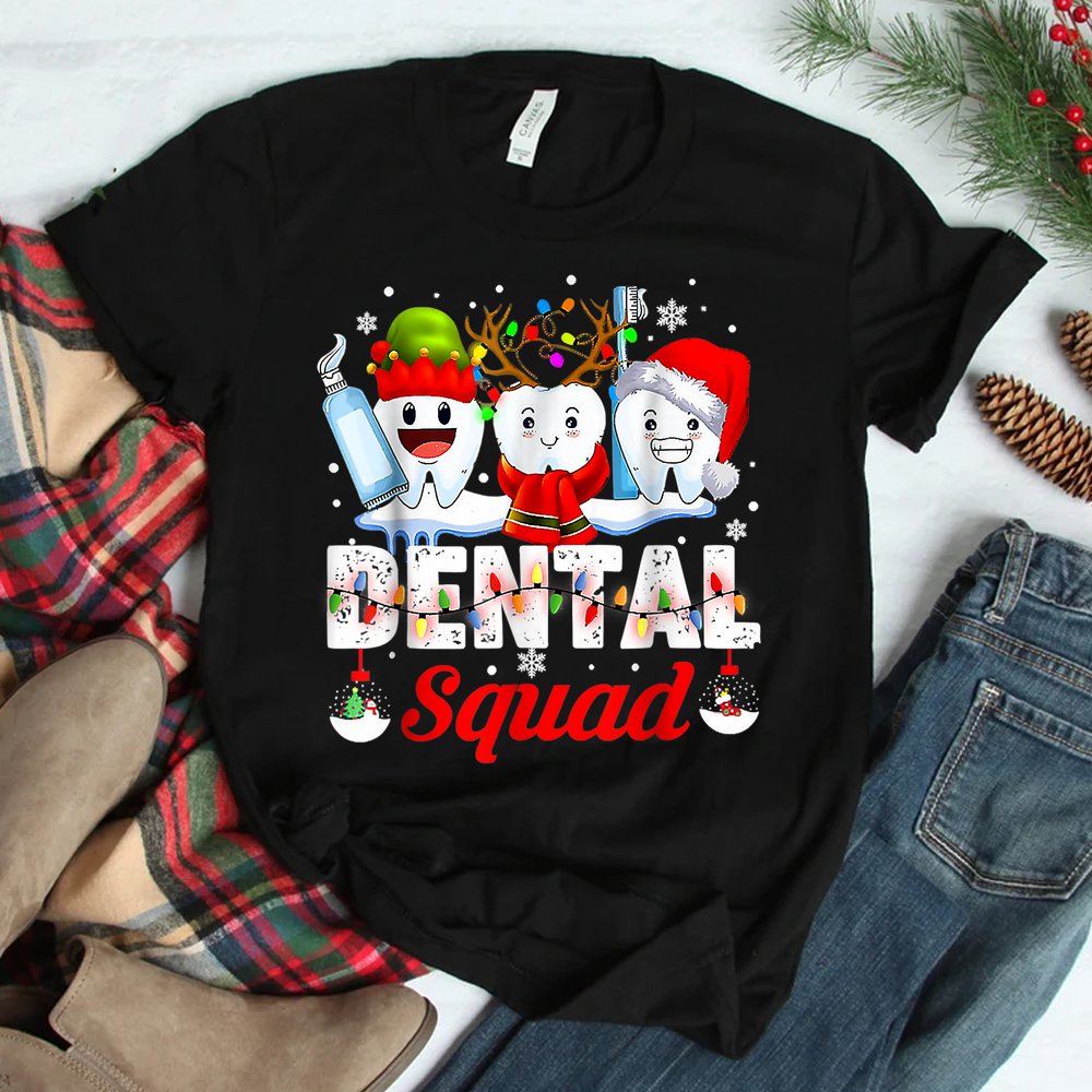 Teeth Santa Reindeer Christmas Dental Squad Shirt Teeth Santa Reindeer Christmas Dental Squad Shirt