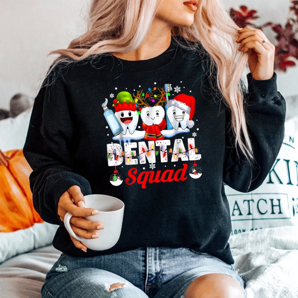 Teeth Santa Reindeer Christmas Dental Squad Shirt Teeth Santa Reindeer Christmas Dental Squad Shirt