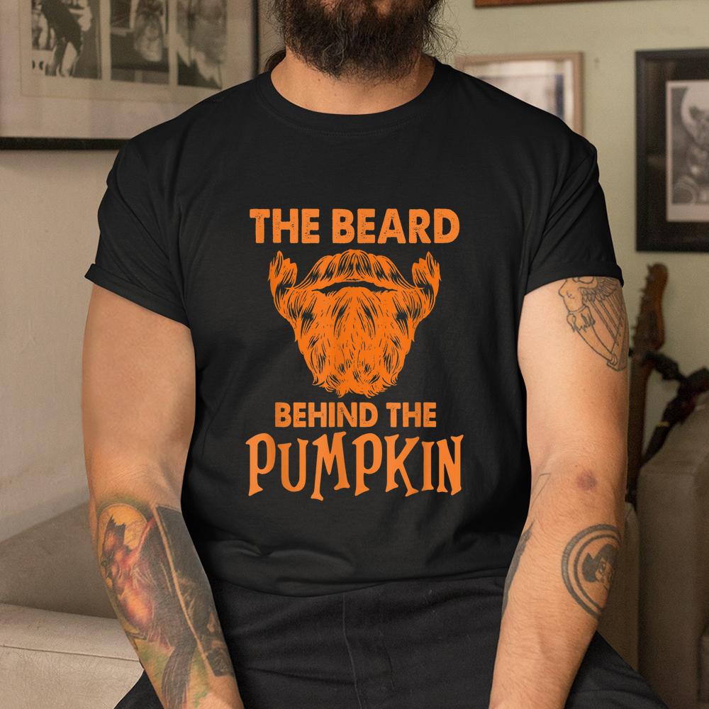 The Beard Behind The Pumpkin Baby Announcement Halloween Dad Shirt The Beard Behind The Pumpkin Baby Announcement Halloween Dad Shirt