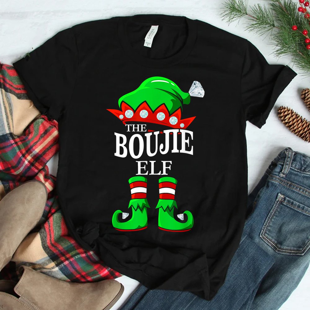 The Boujie Elf Matching Group Family Christmas Shirt The Boujie Elf Matching Group Family Christmas Shirt