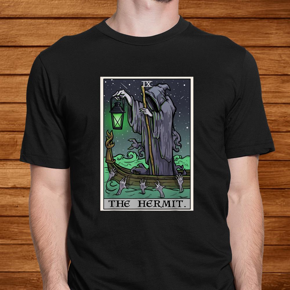The Hermit Tarot Card Gothic Halloween Grim Reaper Goth Shirt The Hermit Tarot Card Gothic Halloween Grim Reaper Goth Shirt