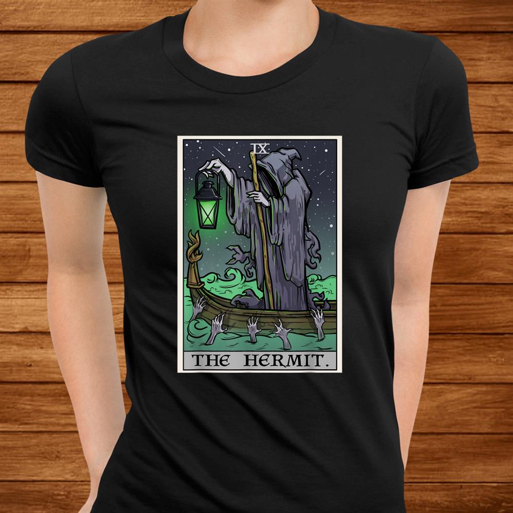 The Hermit Tarot Card Gothic Halloween Grim Reaper Goth Shirt The Hermit Tarot Card Gothic Halloween Grim Reaper Goth Shirt