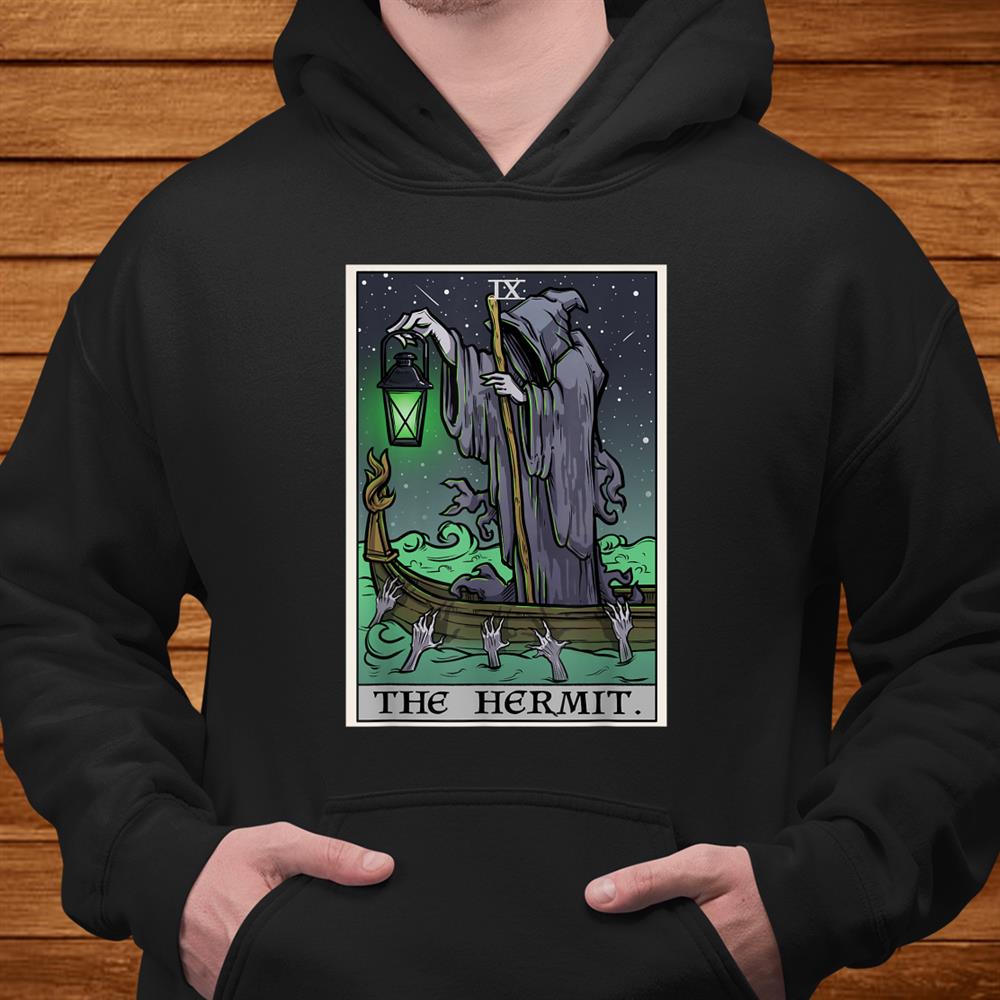 The Hermit Tarot Card Gothic Halloween Grim Reaper Goth Shirt The Hermit Tarot Card Gothic Halloween Grim Reaper Goth Shirt
