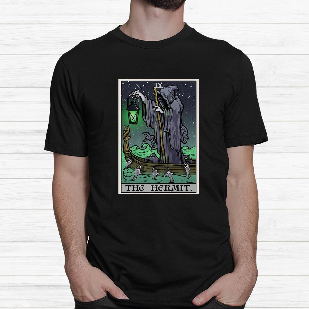 The Hermit Tarot Card Gothic Halloween Grim Reaper Horror Shirt The Hermit Tarot Card Gothic Halloween Grim Reaper Horror Shirt