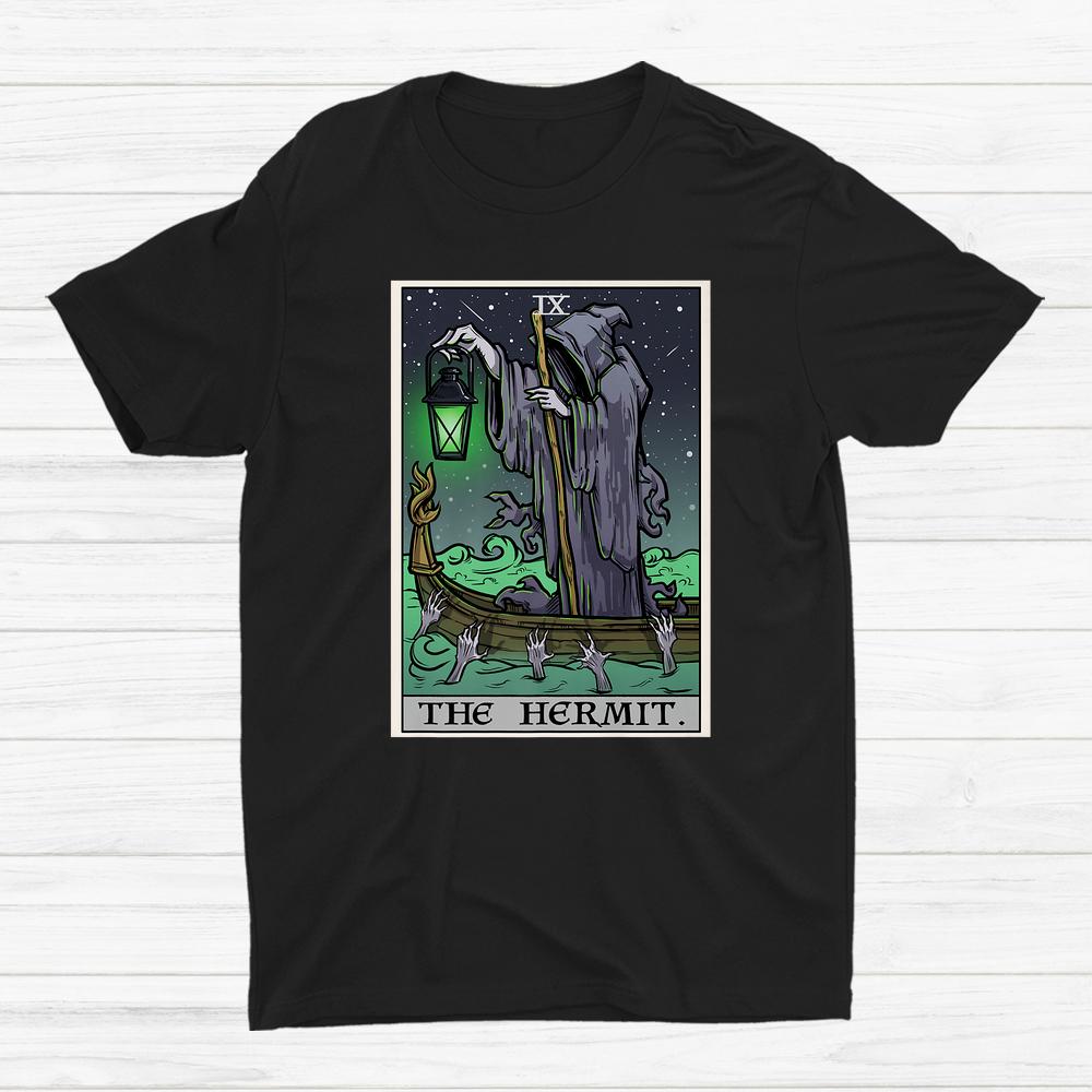 The Hermit Tarot Card Gothic Halloween Grim Reaper Horror Shirt The Hermit Tarot Card Gothic Halloween Grim Reaper Horror Shirt