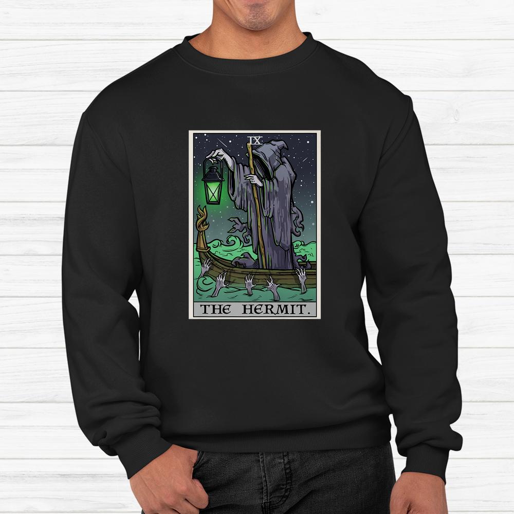 The Hermit Tarot Card Gothic Halloween Grim Reaper Horror Shirt The Hermit Tarot Card Gothic Halloween Grim Reaper Horror Shirt