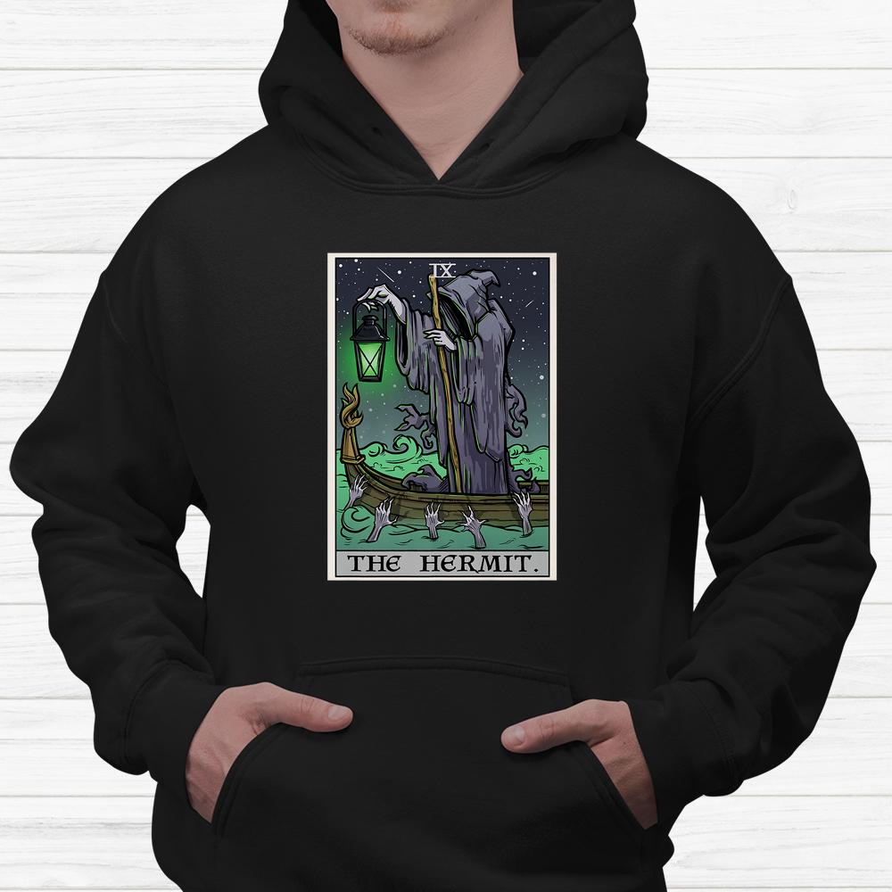The Hermit Tarot Card Gothic Halloween Grim Reaper Horror Shirt The Hermit Tarot Card Gothic Halloween Grim Reaper Horror Shirt