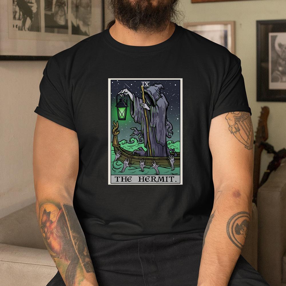 The Hermit Tarot Card Gothic Halloween Grim Reaper Horror Shirt The Hermit Tarot Card Gothic Halloween Grim Reaper Horror Shirt