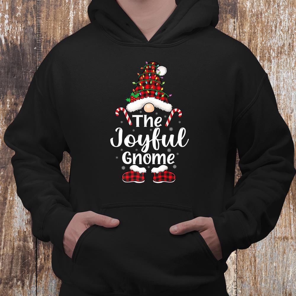 The Joyful Gnome Xmas Plaid Pattern Matching Christmas Gnome Shirt The Joyful Gnome Xmas Plaid Pattern Matching Christmas Gnome Shirt