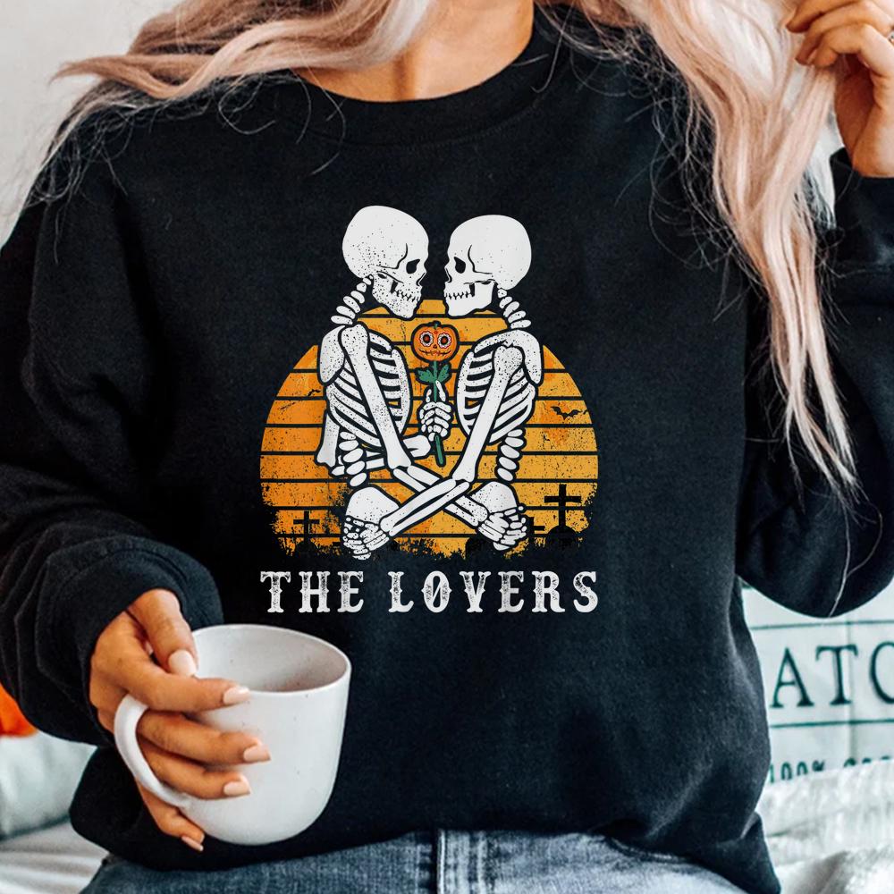 The Lovers Skeleton Horror Pumpkin Halloween Shirt The Lovers Skeleton Horror Pumpkin Halloween Shirt
