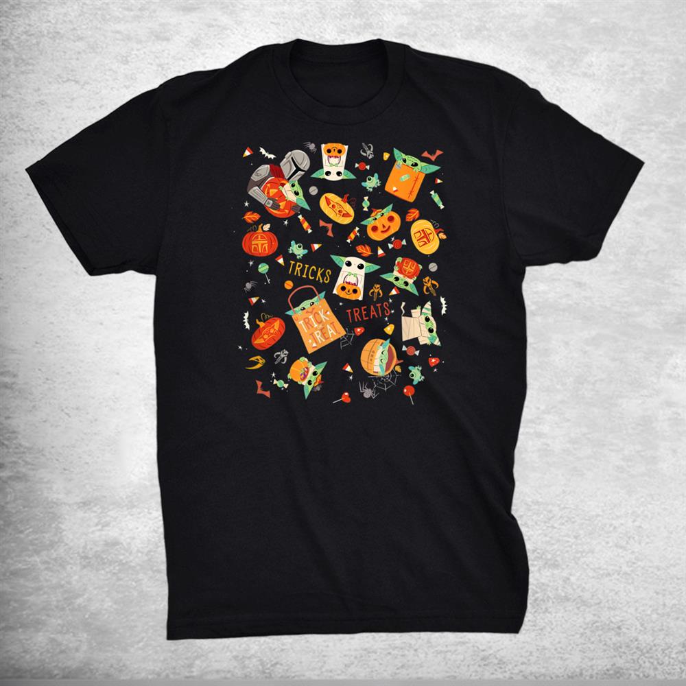 The Mandalorian Grogu Halloween Collage Shirt The Mandalorian Grogu Halloween Collage Shirt