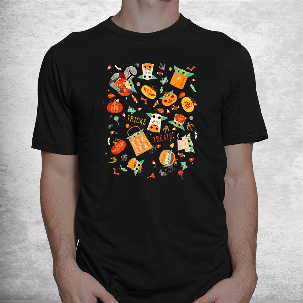 The Mandalorian Grogu Halloween Collage Shirt The Mandalorian Grogu Halloween Collage Shirt