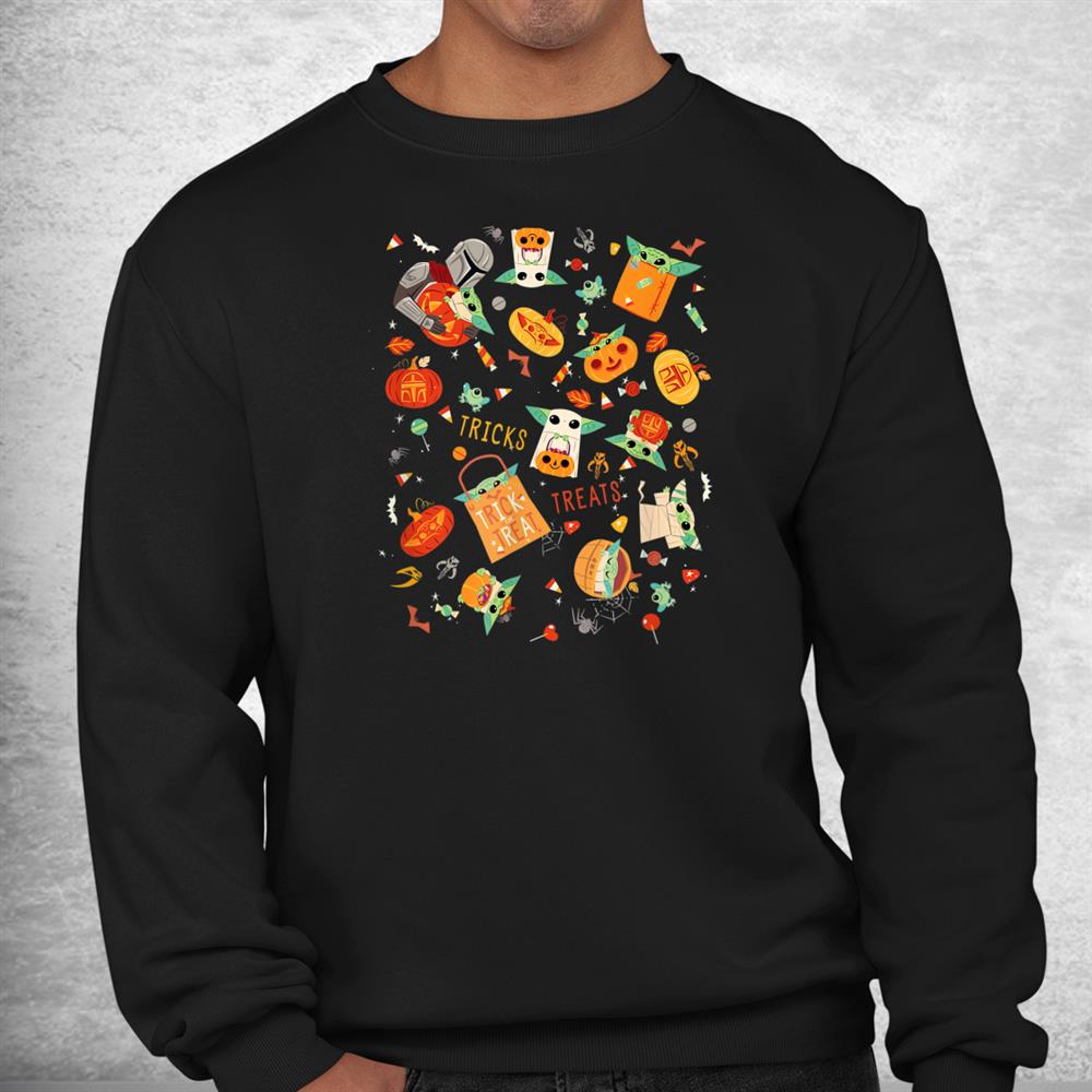 The Mandalorian Grogu Halloween Collage Shirt The Mandalorian Grogu Halloween Collage Shirt