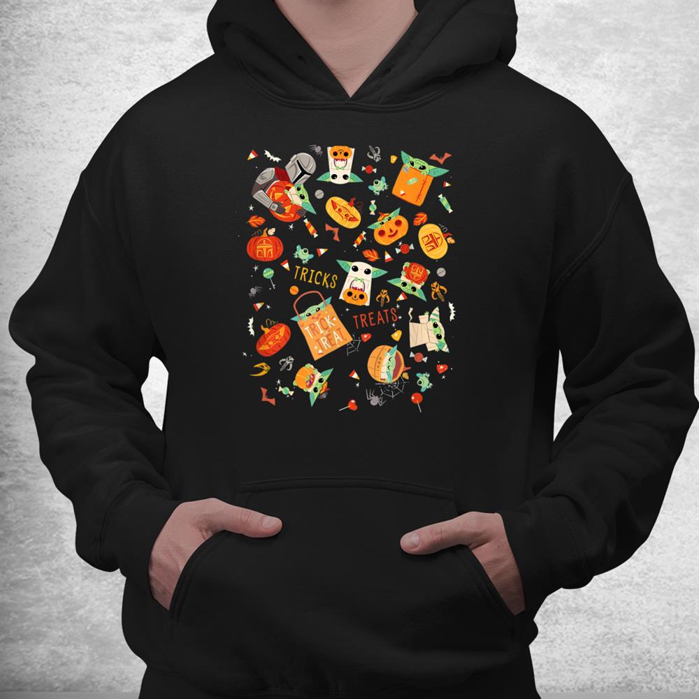 The Mandalorian Grogu Halloween Collage Shirt The Mandalorian Grogu Halloween Collage Shirt