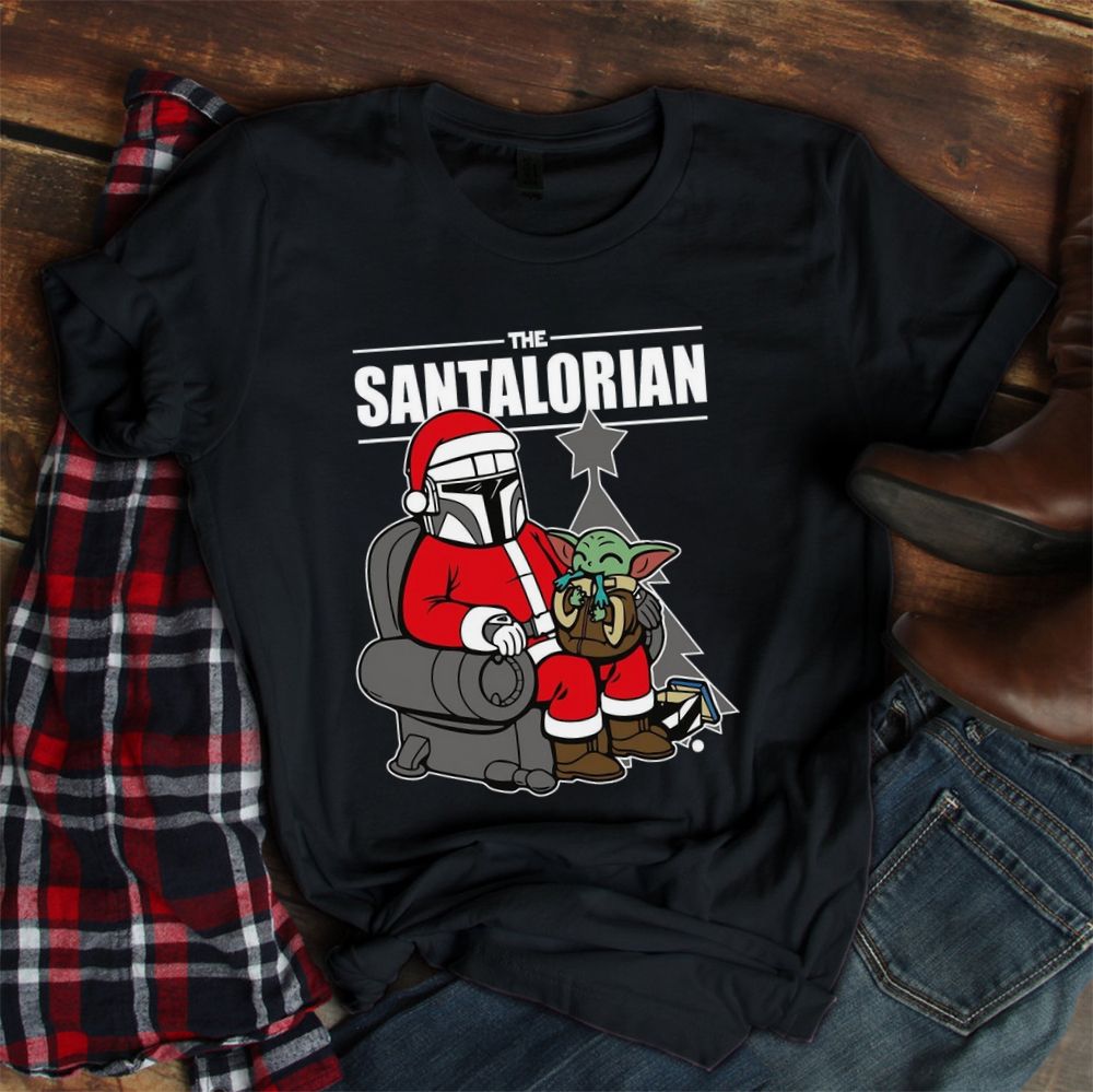 The Santalorian And Baby Yoda Christmas Shirt The Santalorian And Baby Yoda Christmas Shirt
