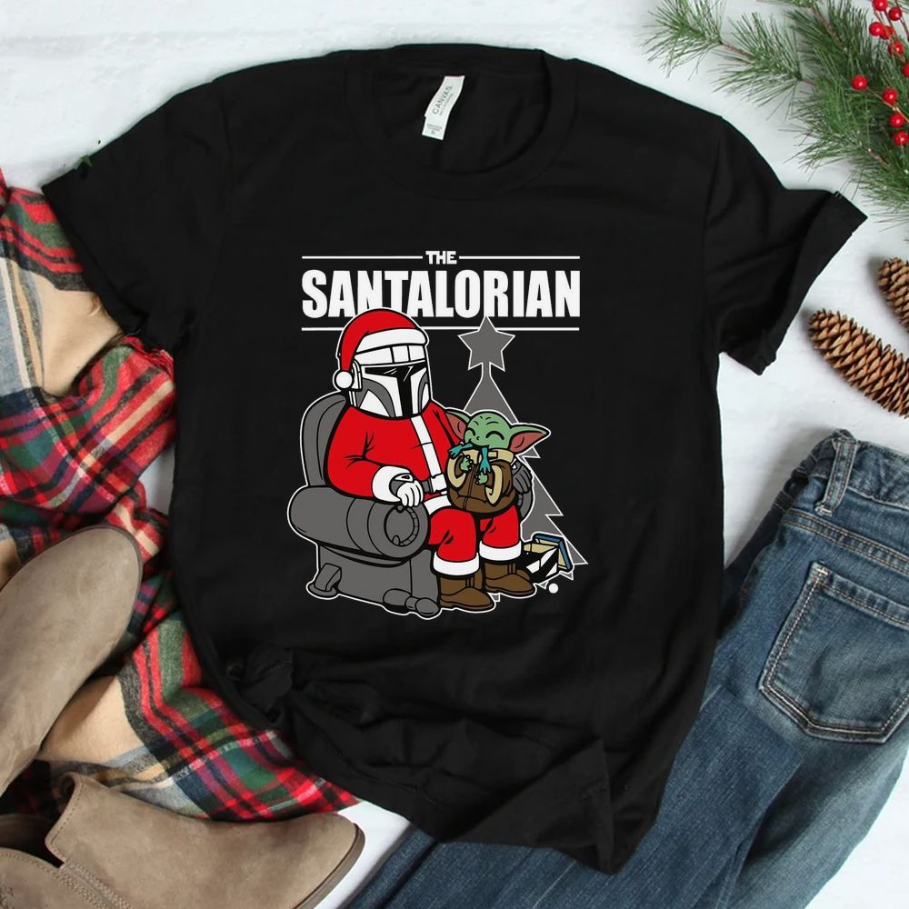 The Santalorian And Baby Yoda Christmas Shirt The Santalorian And Baby Yoda Christmas Shirt