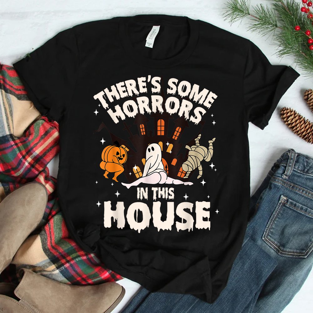 There’s Some Horrors In This House Pumpkin Ghost Halloween Shirt There’s Some Horrors In This House Pumpkin Ghost Halloween Shirt