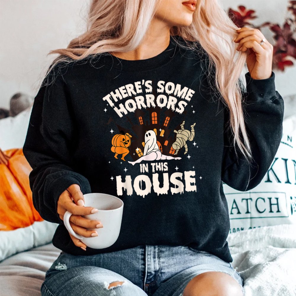 There’s Some Horrors In This House Pumpkin Ghost Halloween Shirt There’s Some Horrors In This House Pumpkin Ghost Halloween Shirt