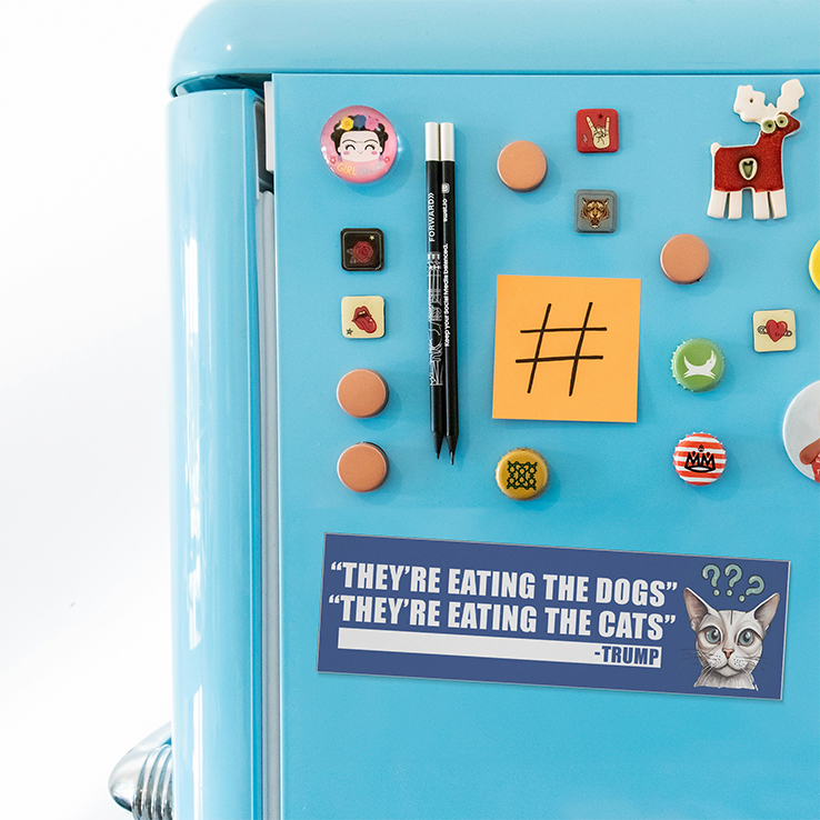 They Are Eating The Dogs They Are Eating The Cats Car Magnet They Are Eating The Dogs They Are Eating The Cats Car Magnet