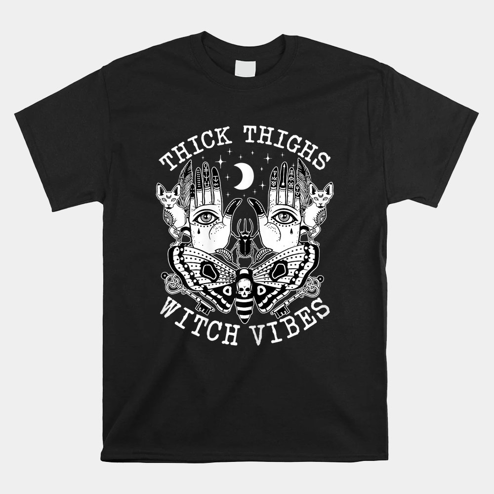 Thick Thighs Witch Vibes Shirt Witches Halloween Shirt Thick Thighs Witch Vibes Shirt Witches Halloween Shirt