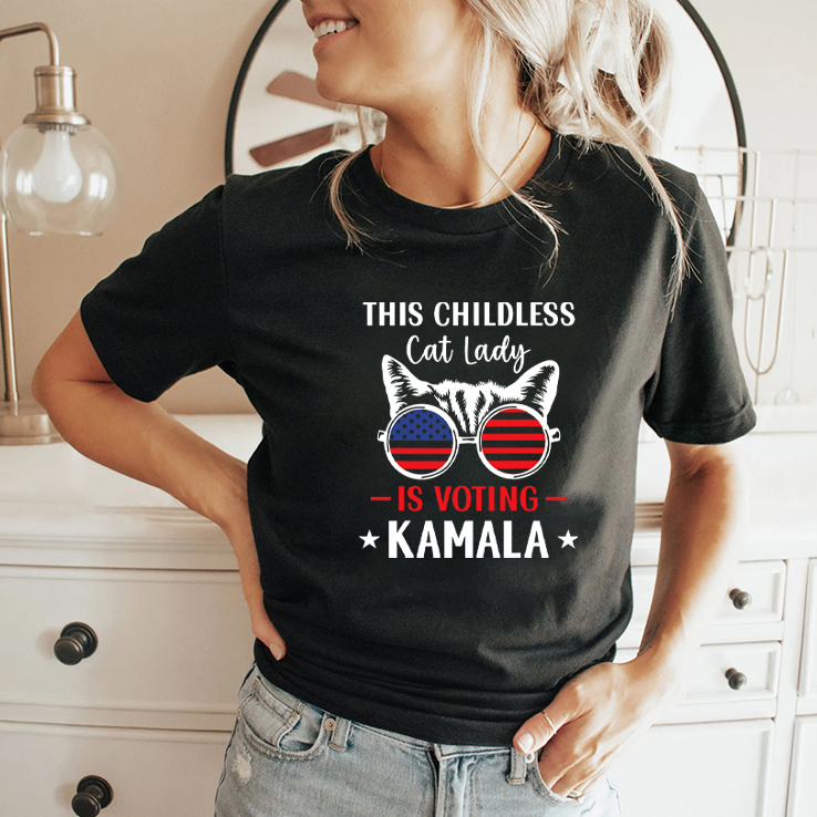 This Childless Cat Lady Is Voting Kamala-Harris 2024 Shirt This Childless Cat Lady Is Voting Kamala-Harris 2024 Shirt