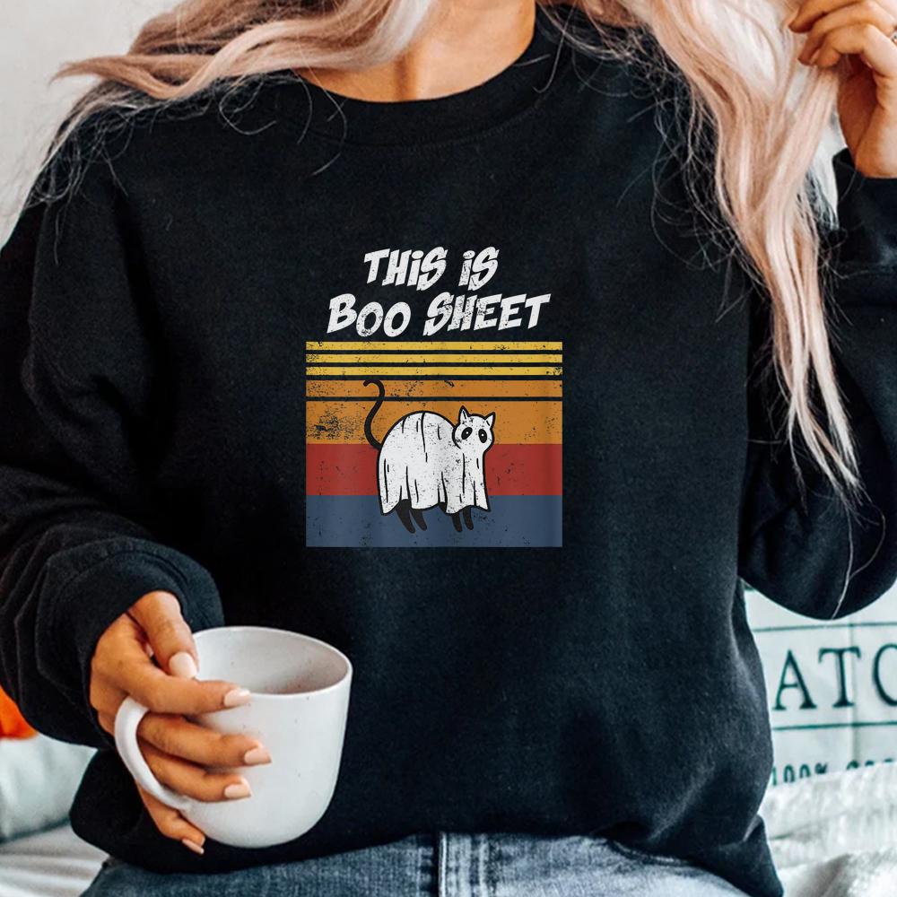 This Is Boo Sheet Boo Cat Ghost Halloween Shirt This Is Boo Sheet Boo Cat Ghost Halloween Shirt