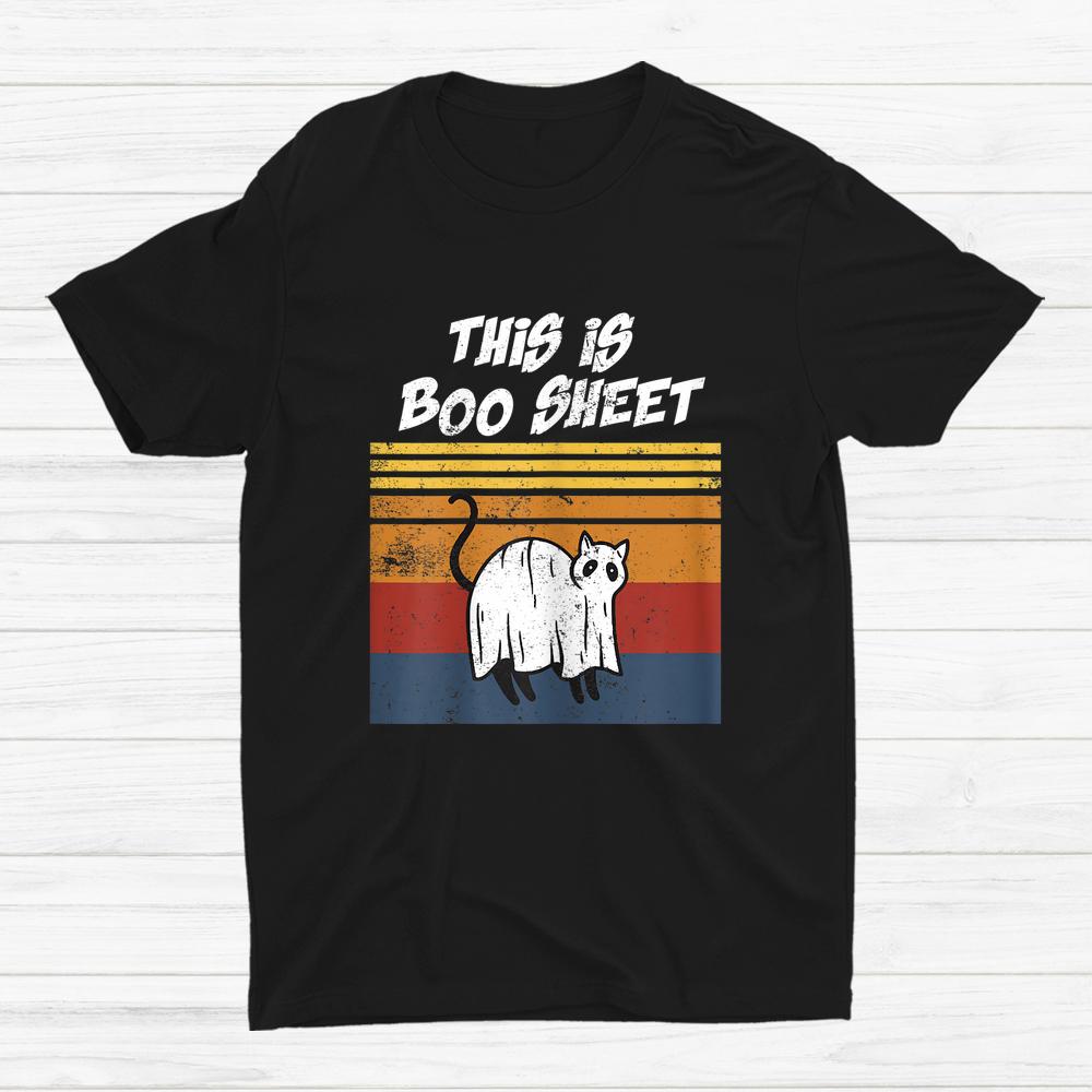 This Is Boo Sheet Boo Cat Ghost Halloween T-shirt This Is Boo Sheet Boo Cat Ghost Halloween T-shirt
