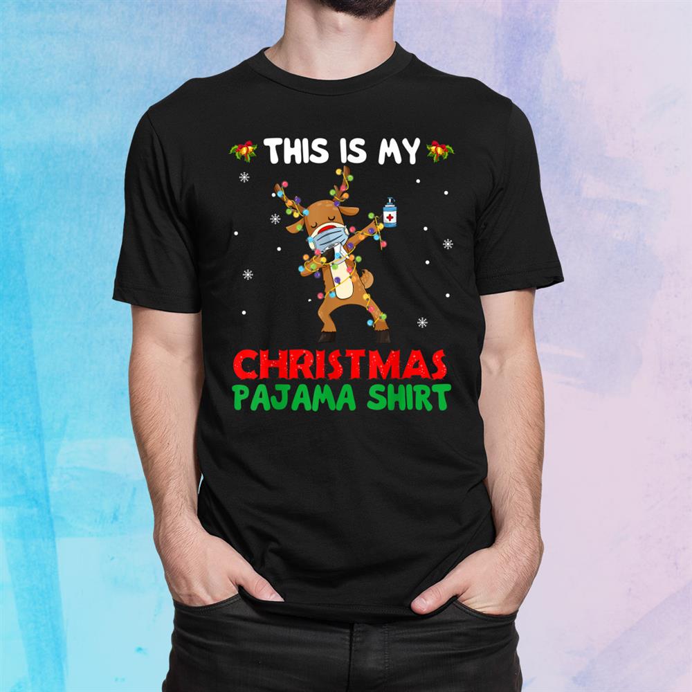 This Is My Christmas Pajama Reindeer Santa Lights Xmas Shirt This Is My Christmas Pajama Reindeer Santa Lights Xmas Shirt