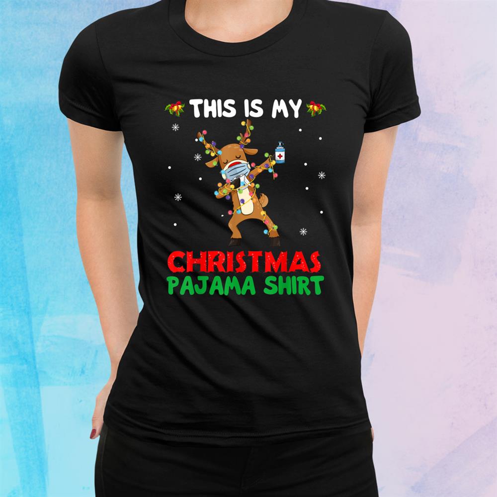 This Is My Christmas Pajama Reindeer Santa Lights Xmas Shirt This Is My Christmas Pajama Reindeer Santa Lights Xmas Shirt