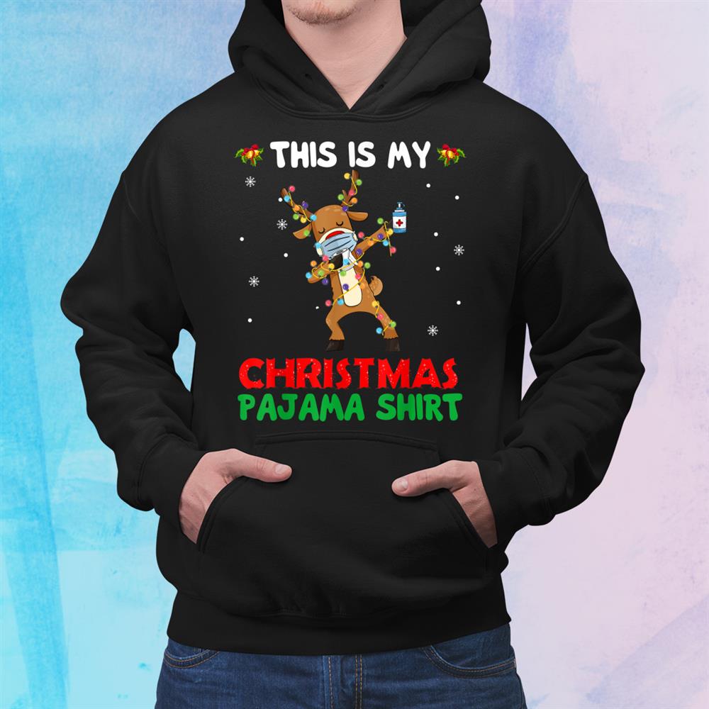 This Is My Christmas Pajama Reindeer Santa Lights Xmas Shirt This Is My Christmas Pajama Reindeer Santa Lights Xmas Shirt